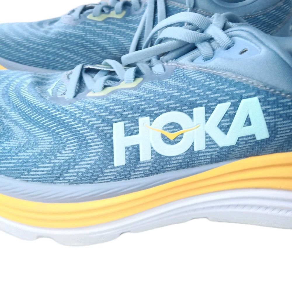 HOKA Gaviota 5 Wide Shoes Men's Size 10.5 2E Shifting Sand-Eggshell Blue - Picture 6 of 7